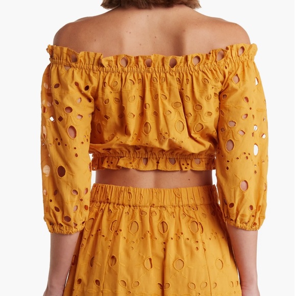 ❌ SOLD ❌ NWT Walter Baker - Mirelle Eyelet Off the Shoulder Top - Picture 2 of 6